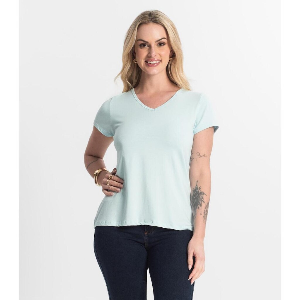 Blusa Feminina Básica Select Azul