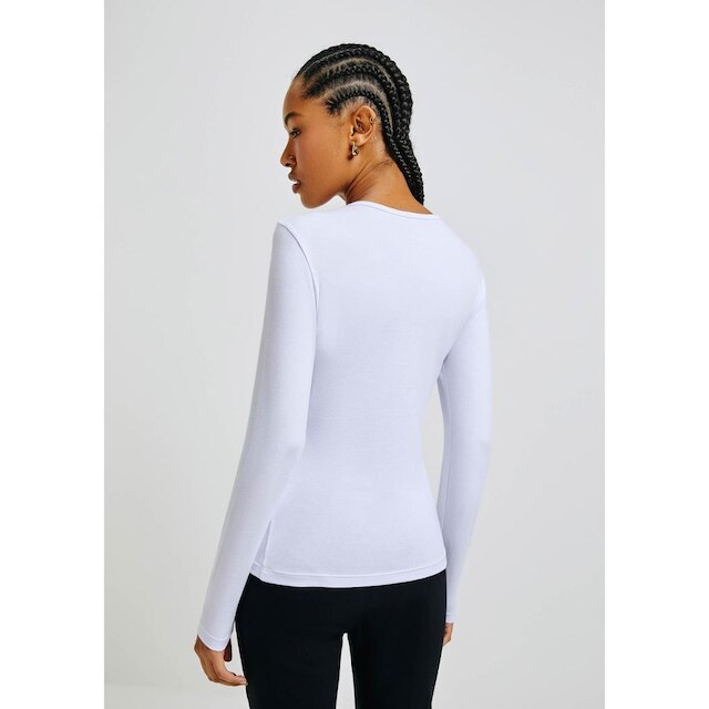 Blusa Feminina Básica Slim Manga Longa 02QY Hering