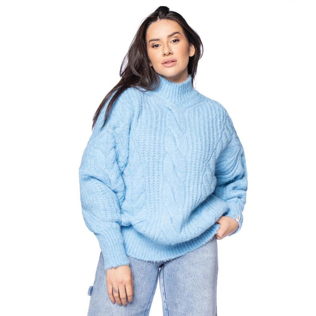 Blusa Feminina Biamar Ampla Trançada Azul Claro