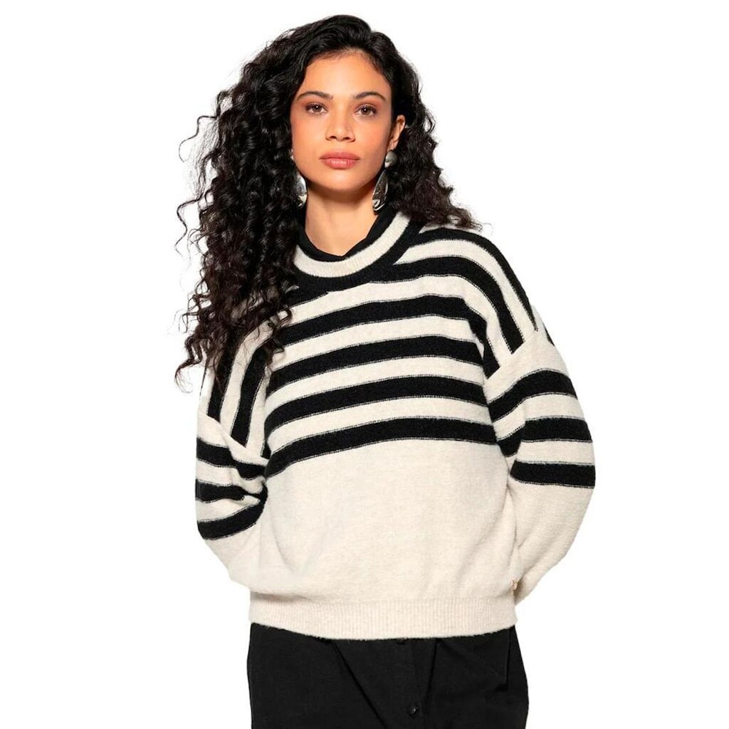 Blusa Feminina Biamar Listrada Preto/Branco
