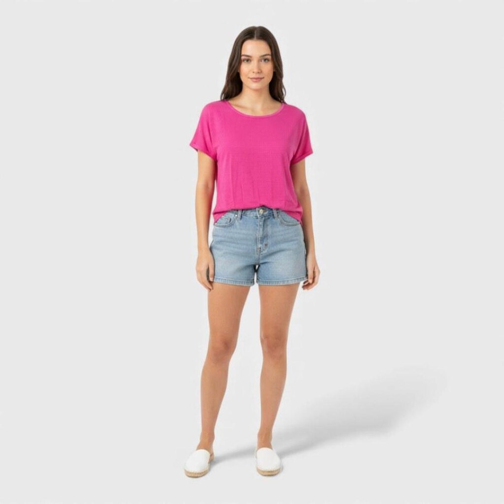 Blusa feminina com manga japonesa lisa