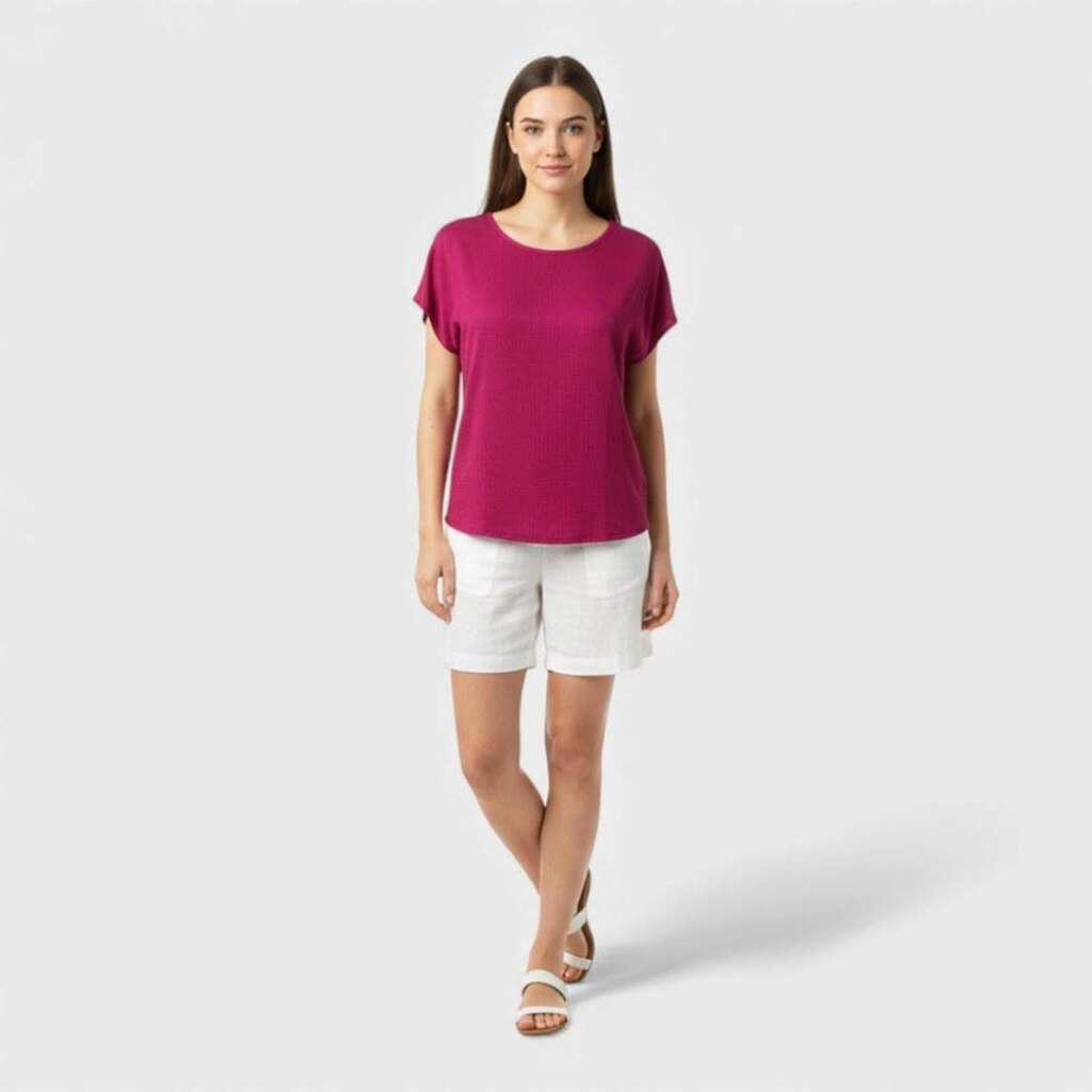 Blusa feminina com manga japonesa lisa