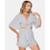 Blusa Feminina Cropped com brilho lurex Le Julie - Prata