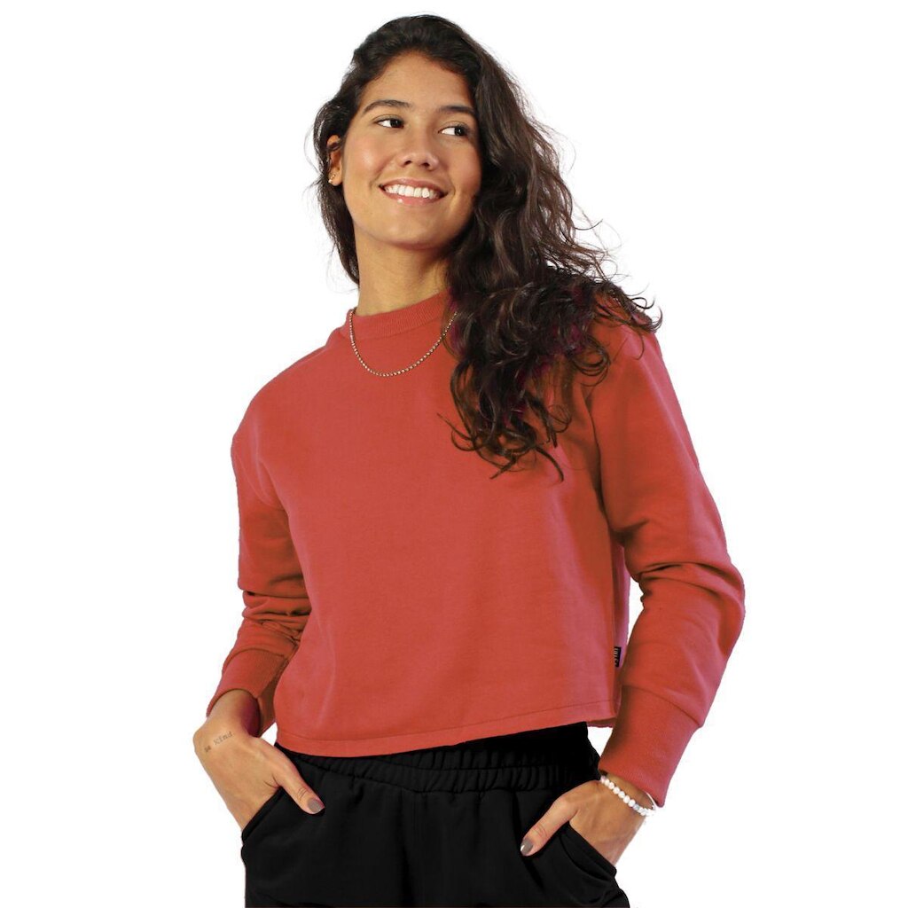 Blusa Feminina Cropped Moletom