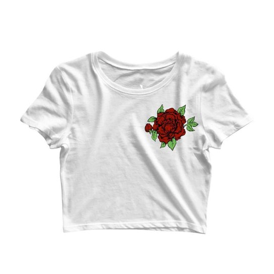 Blusa Feminina Cropped Tshirt Goup Girls Rosa Mini - Branco Menor preço em Blusa Feminina Cropped Tshirt Goup Girls Rosa Mini - Branco