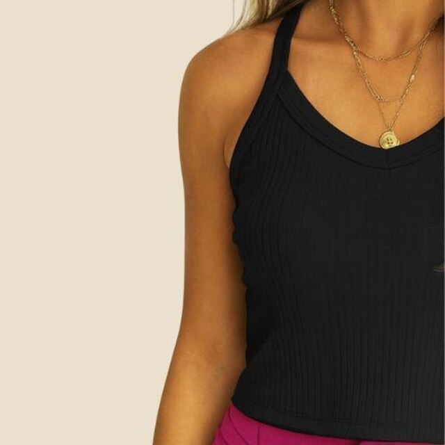 Blusa Feminina de Alça Canelada Habana
