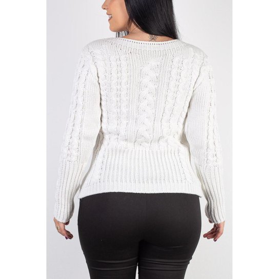 Blusa feminina de malha gola canoa 60016 - G - Lilás
