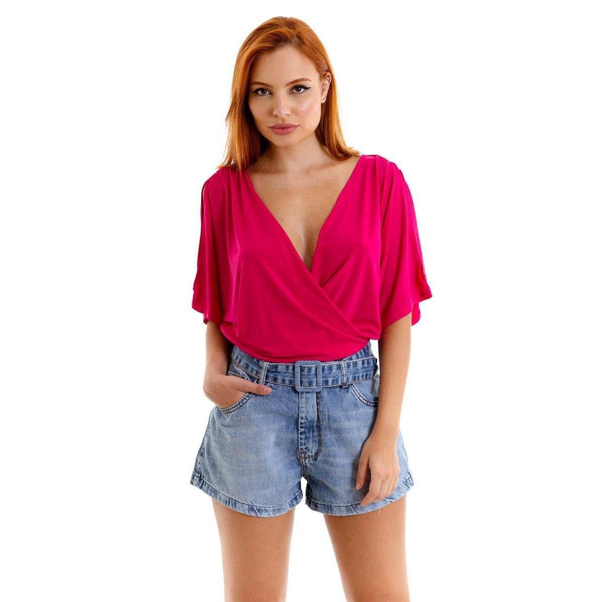 blusa feminina decote transpassado