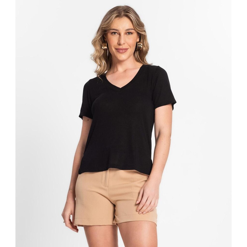 Blusa Feminina Decote V Endless Preto