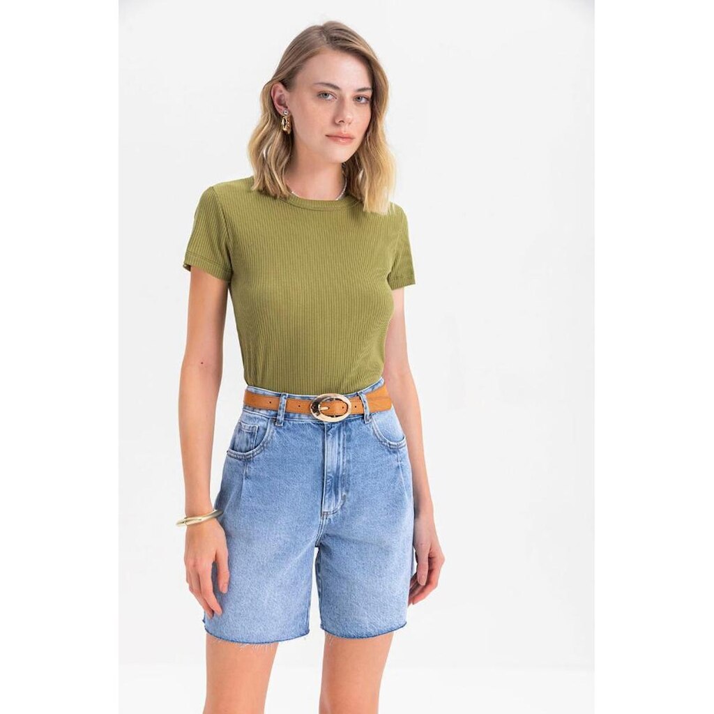 Blusa Feminina Em Ribana Canelada Essendi