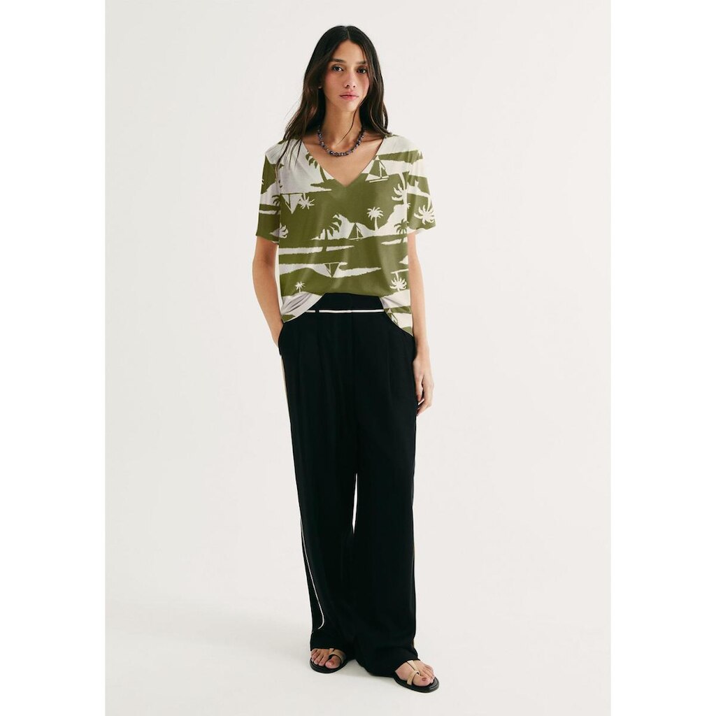 Blusa Feminina Em Viscose Estampada