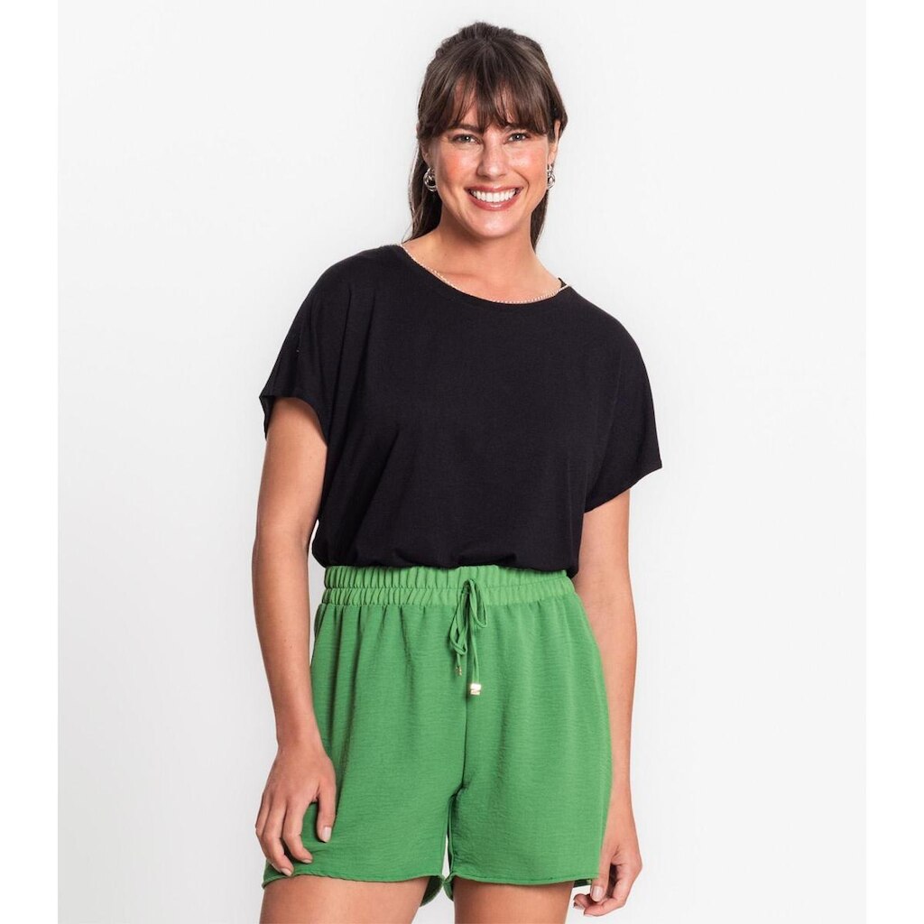 Blusa Feminina Em Viscotorcion Rovitex Preto