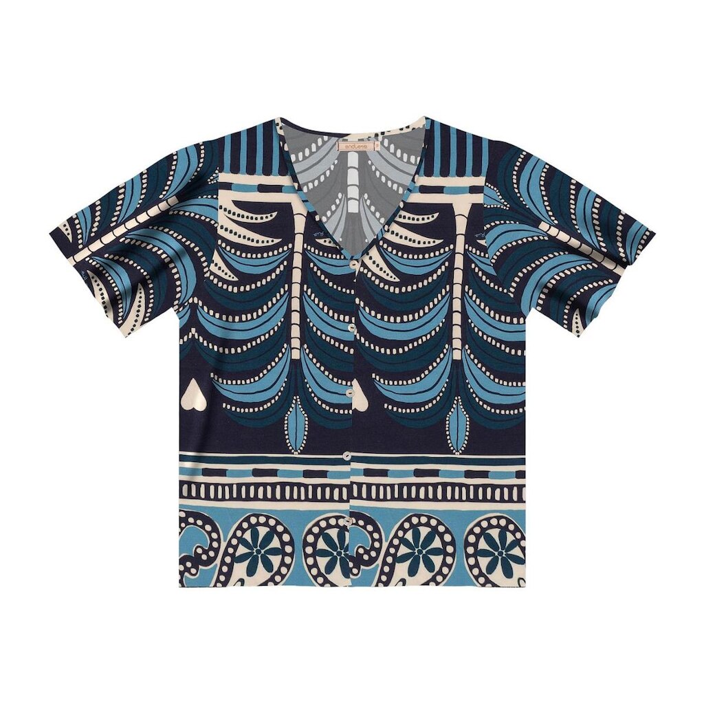 Blusa Feminina Estampada Endless Azul