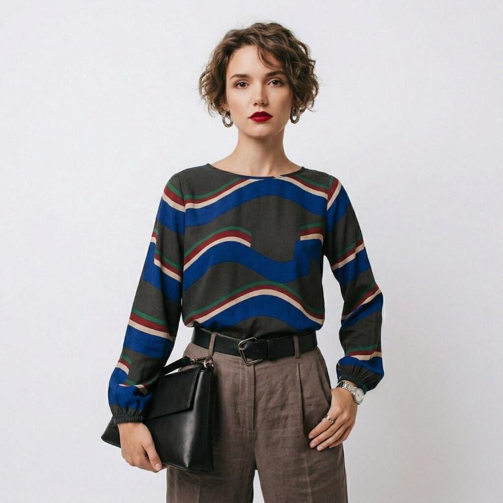 Blusa Feminina Estampada Manga Longa Rovitex