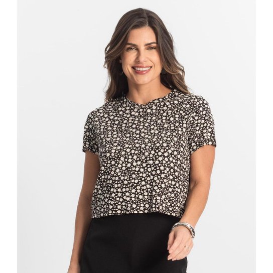 Blusa Feminina Estampada Select Preto