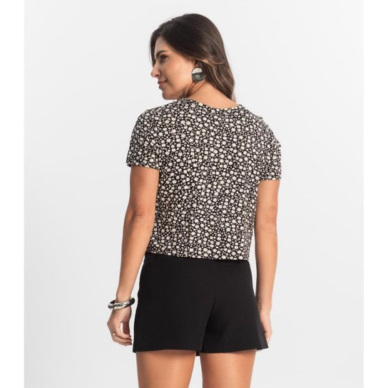Blusa Feminina Estampada Select Preto