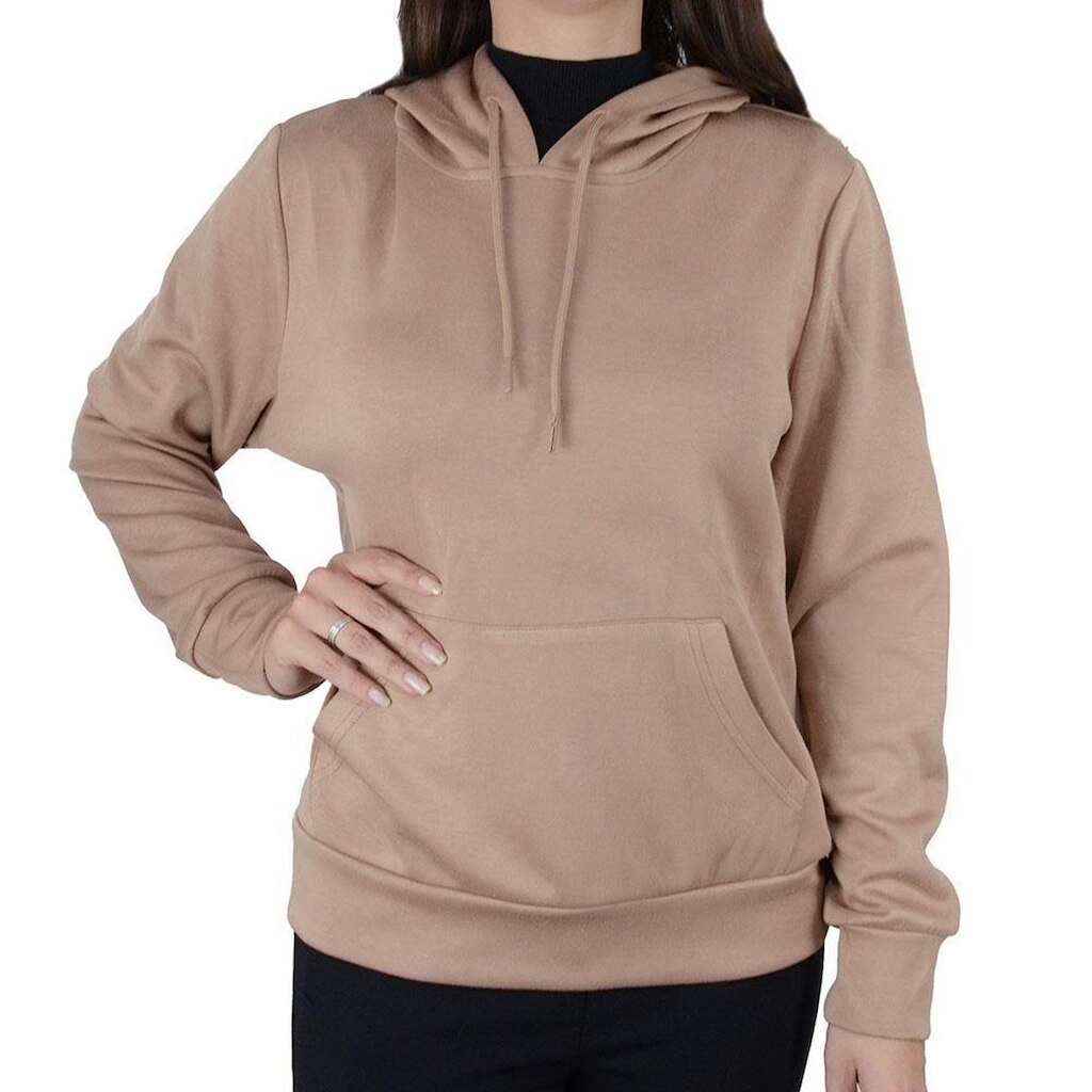 Blusa Feminina Facinelli Moletom Marrom Cáqui - 6703