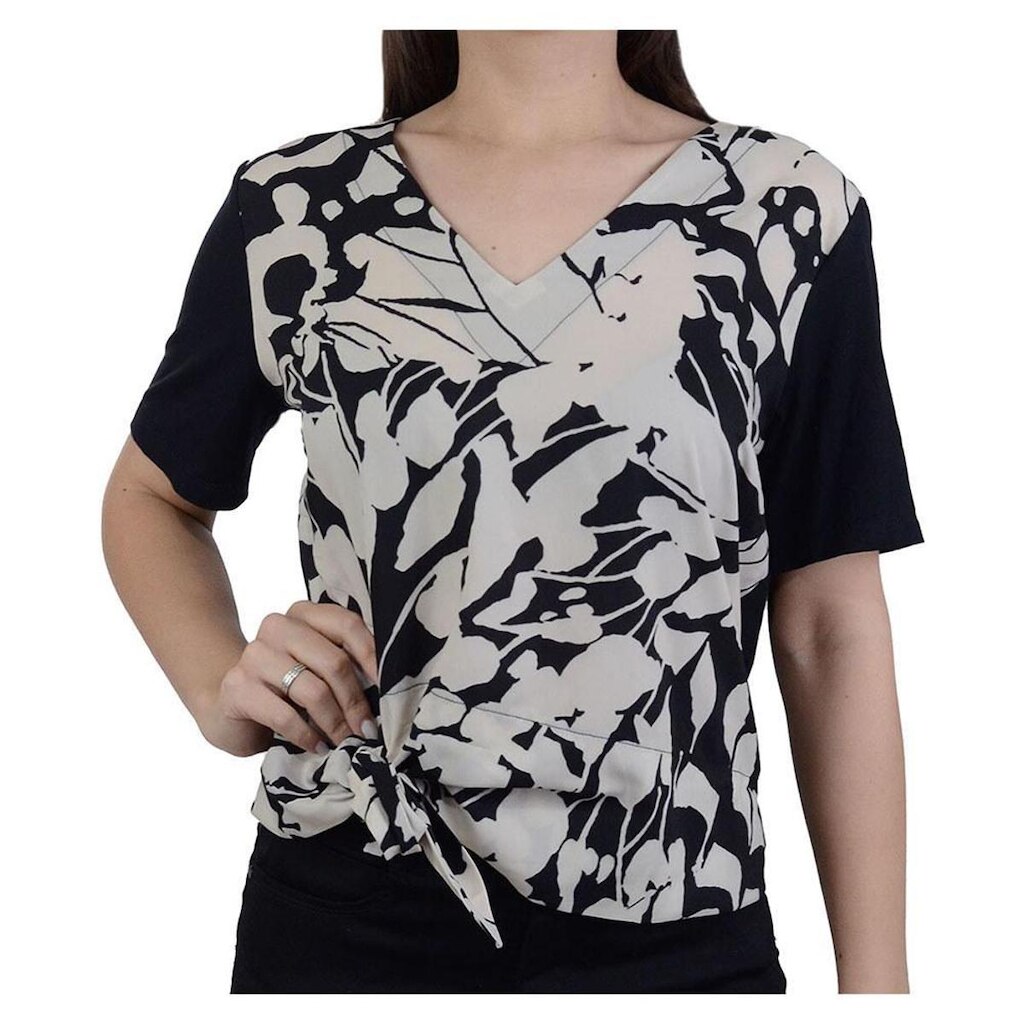 Blusa Feminina Gatos e Atos Malha Vis Crepe Preta - G2413