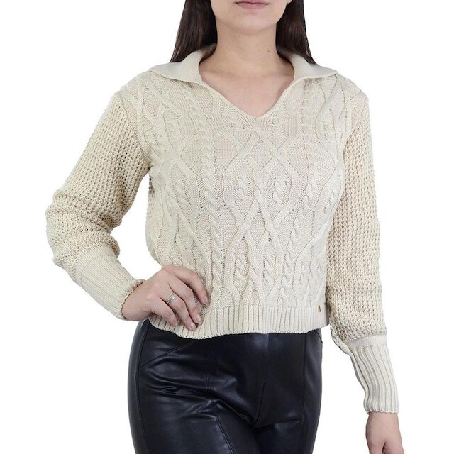 Blusa Feminina Gatos e Atos Tricot Cropped