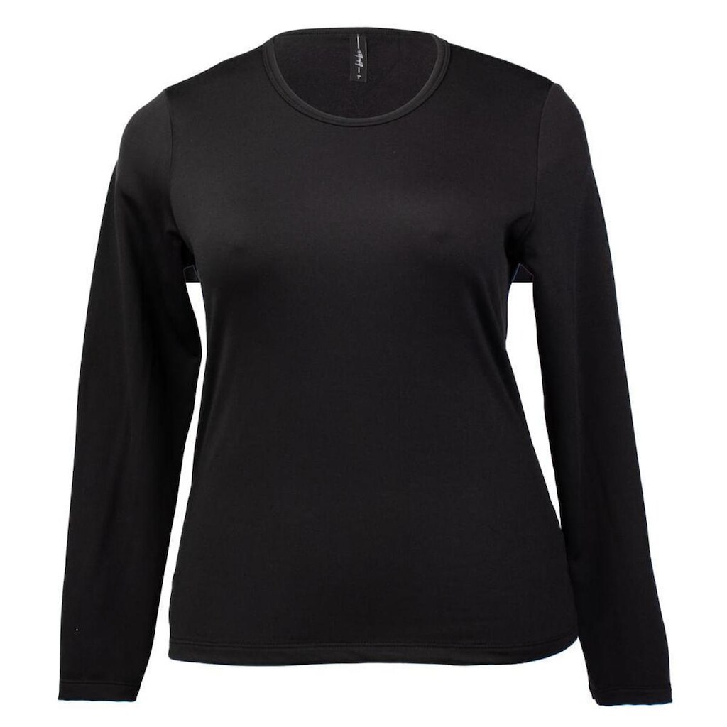 Blusa Feminina Linha Leve Plus Size Térmica Gola U Preto
