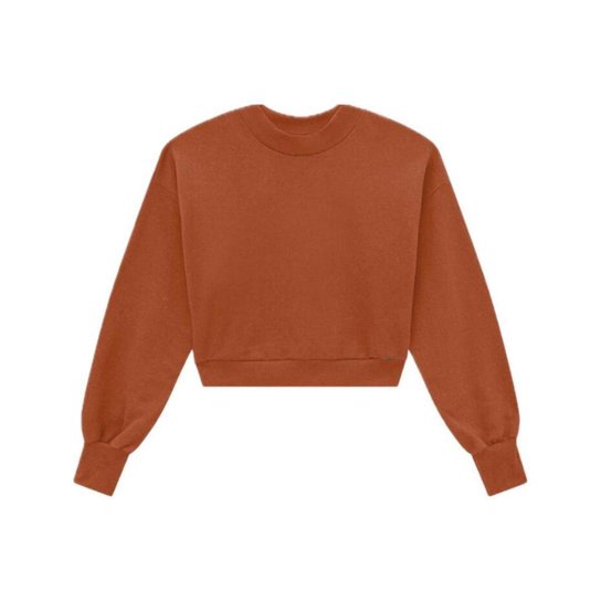 Blusa Feminina Lunender Moletom Básica Cropped 00083 Telha