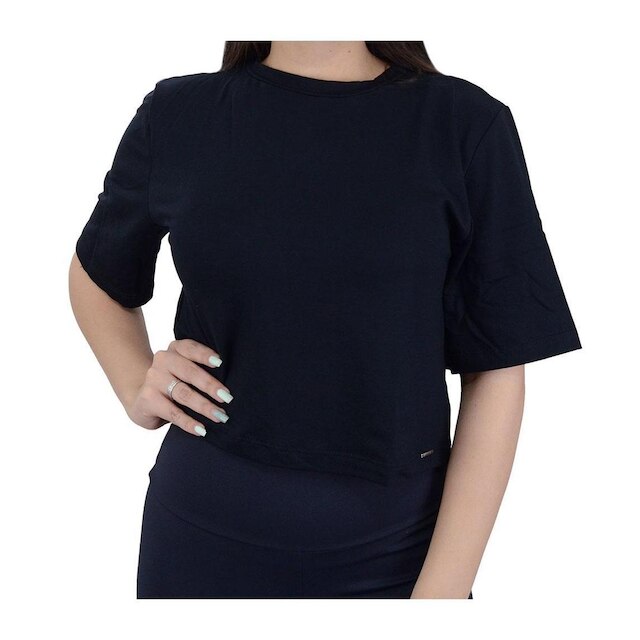 Blusa Feminina Lunender New Cropped Preta - 0039