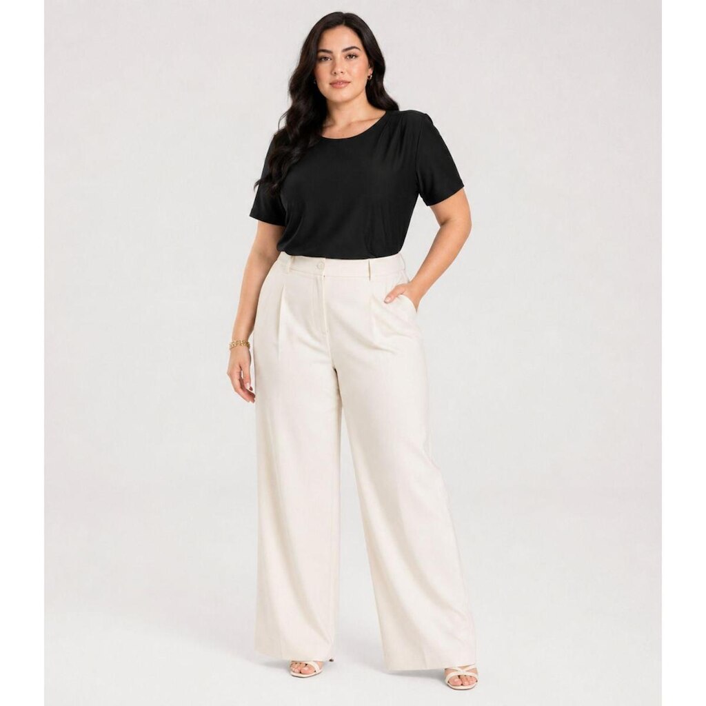 Blusa Feminina Manga Curta Dianna Preto