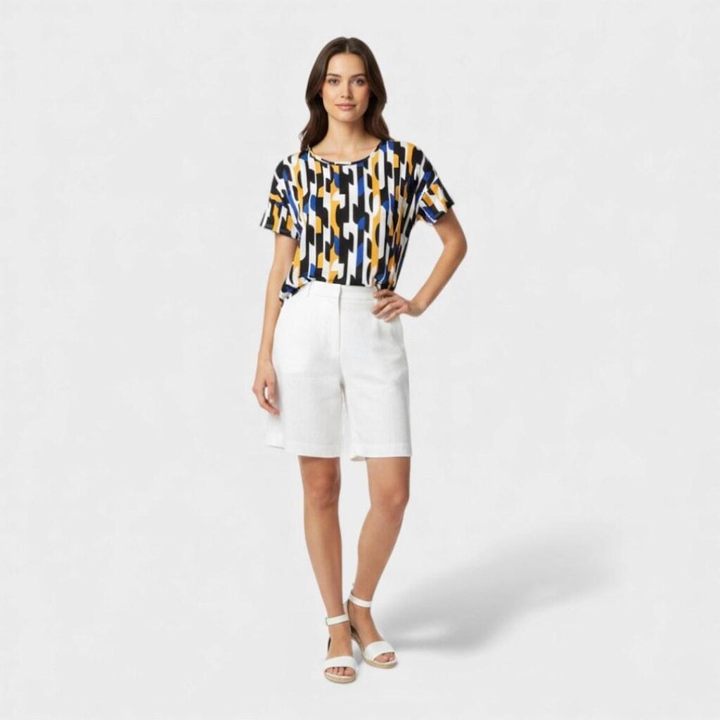Blusa feminina manga curta estampada