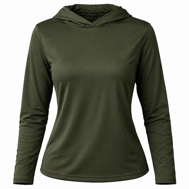 Blusa Feminina Manga Longa Com Capuz Academia Treino Poliéster Premium