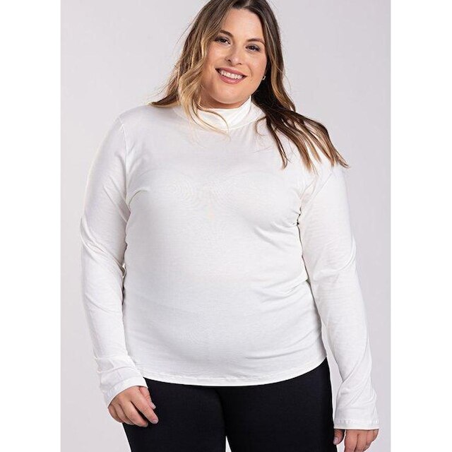 Blusa Feminina Manga Longa Plus Size Cacharel Visco Elastano - Serena