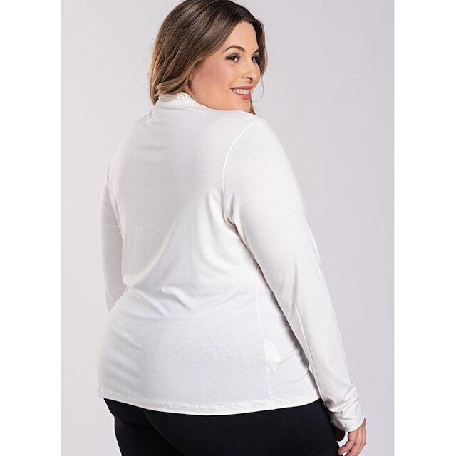 Blusa Feminina Manga Longa Plus Size Cacharel Visco Elastano - Serena