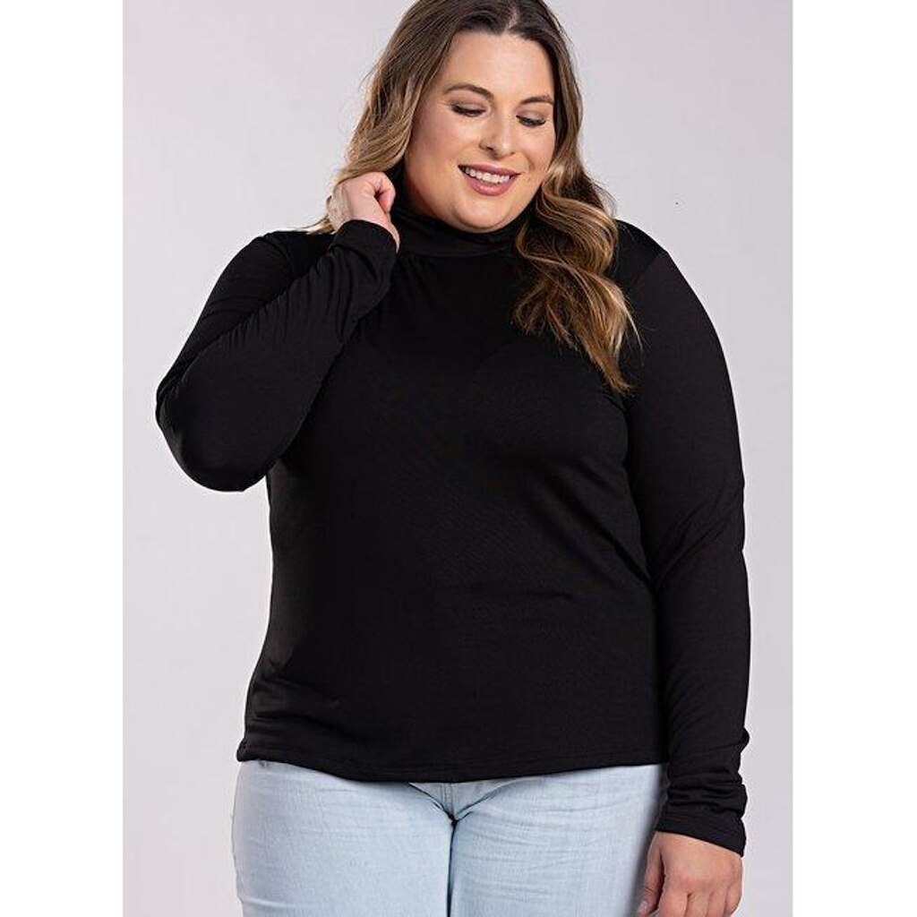 Blusa Feminina Manga Longa Plus Size Cacharrel Térmica Peluciada - Serena