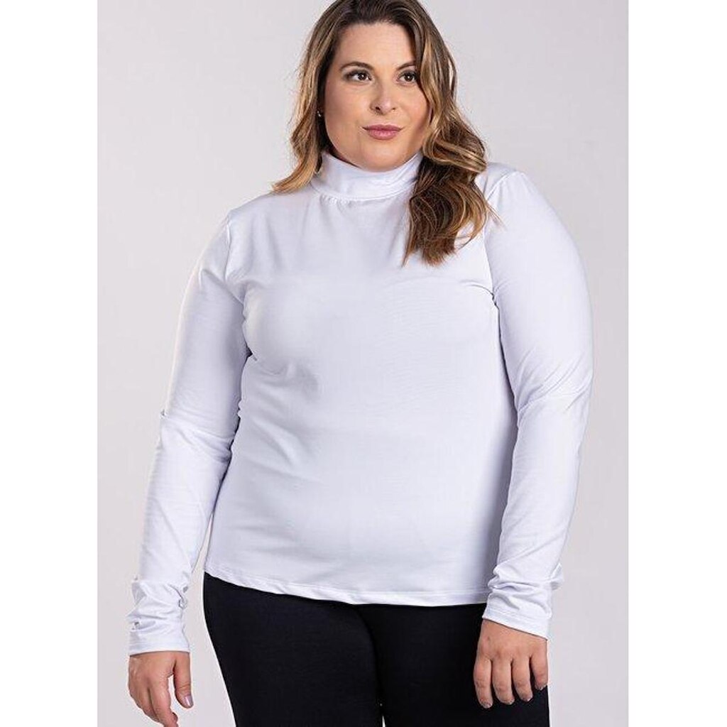 Blusa Feminina Manga Longa Plus Size Cacharrel Térmica Peluciada - Serena