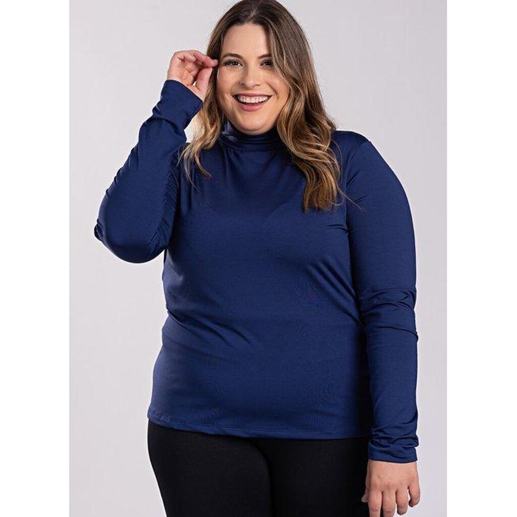Blusa Feminina Manga Longa Plus Size Térmica Peluciada - Serena