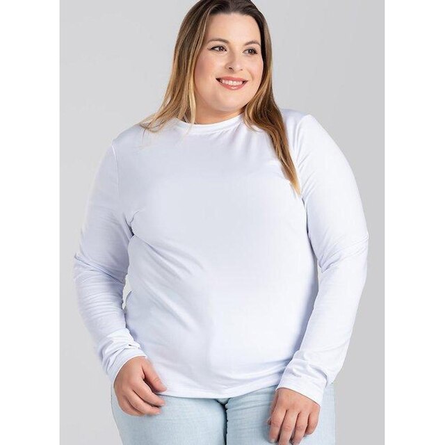Blusa Feminina Manga Longa Plus Size Térmica Peluciada - Serena