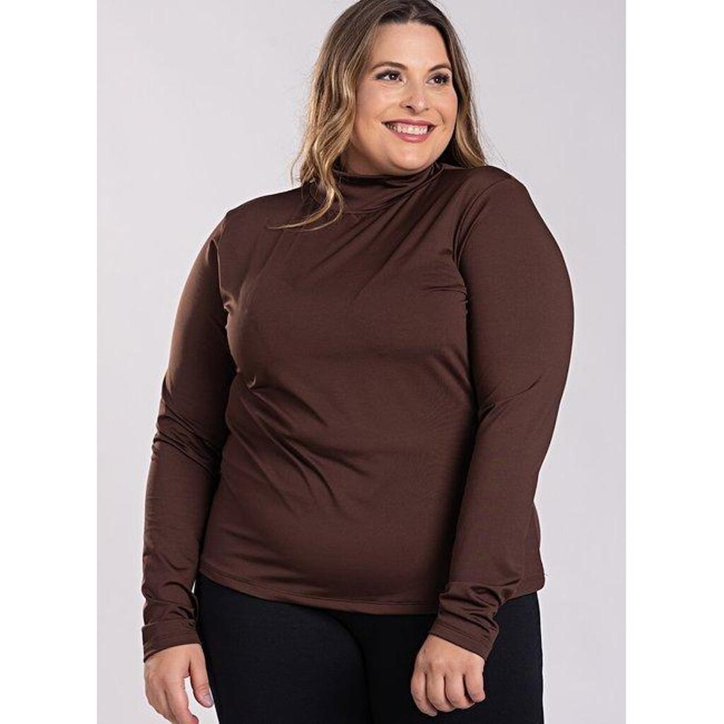Blusa Feminina Manga Longa Plus Size Térmica Peluciada - Serena