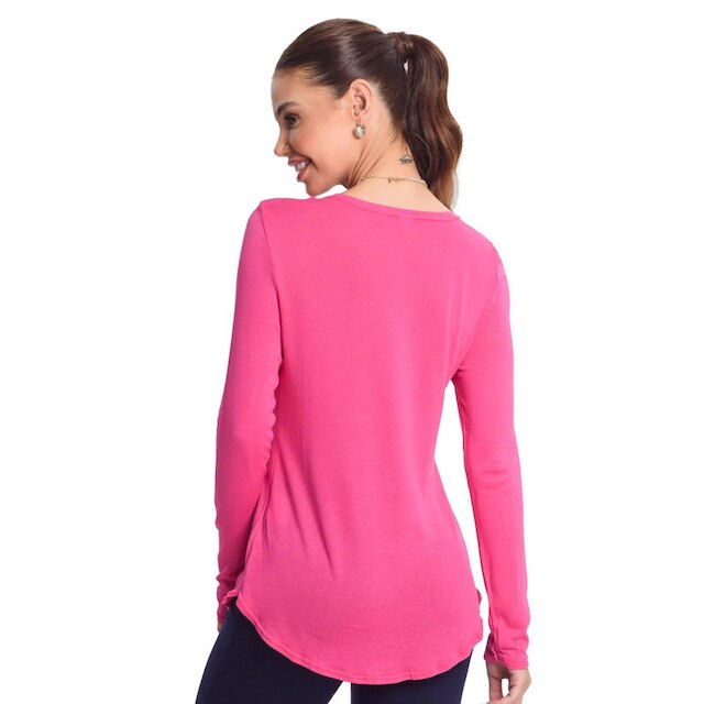 Blusa Feminina Manga Longa Rovitex Rosa