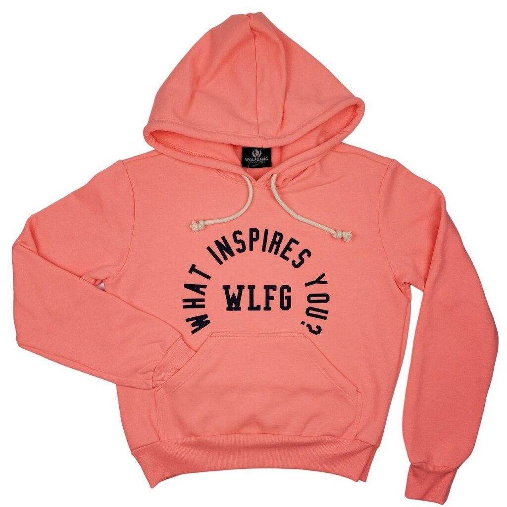 Blusa Feminina Moletom Confort com Capuz Pink Neon Wolfgang