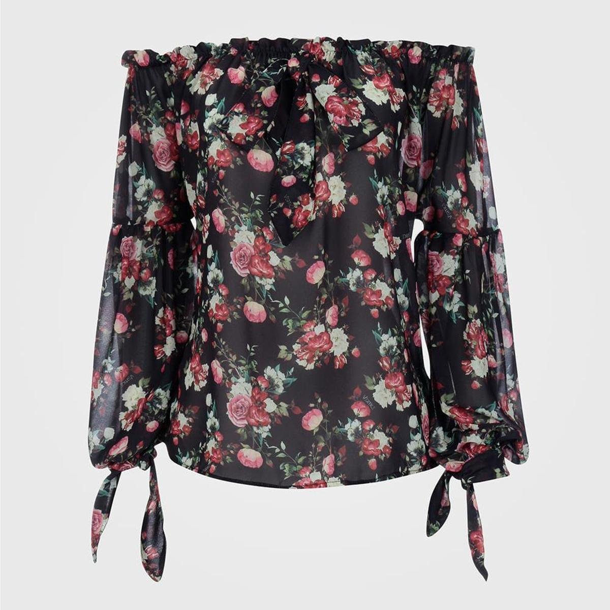 blusa ciganinha nude