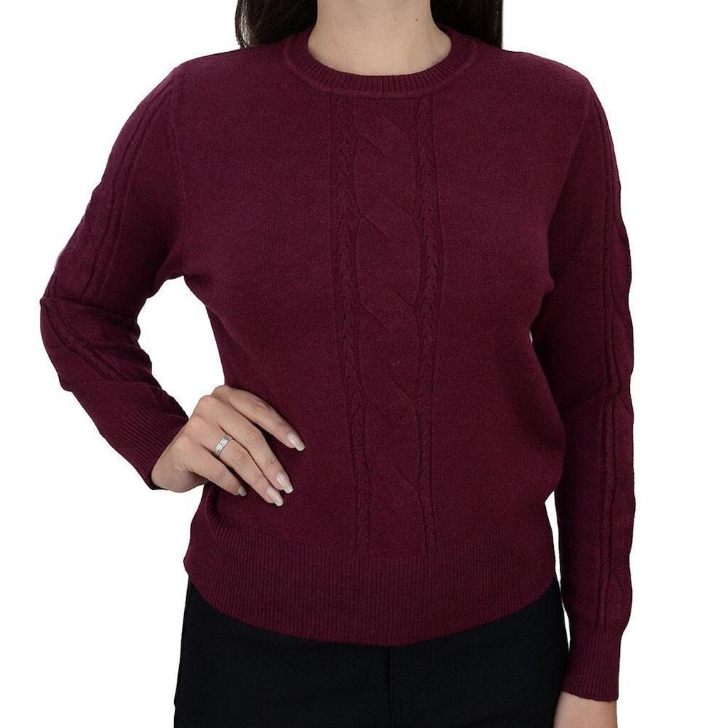 Blusa Feminina Pellini Tricot Curta Bordô - 16912