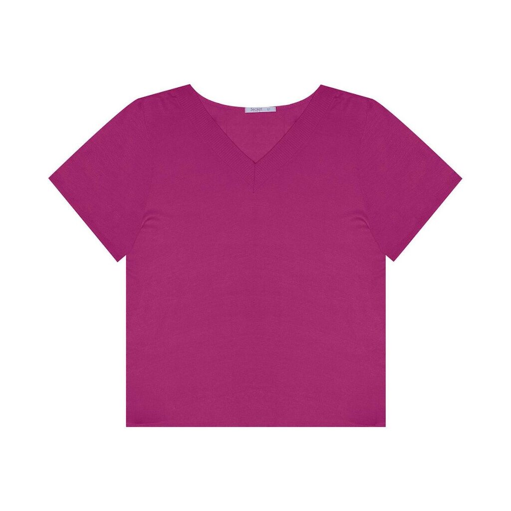 Blusa Feminina Plus Size Secret Glam Roxo