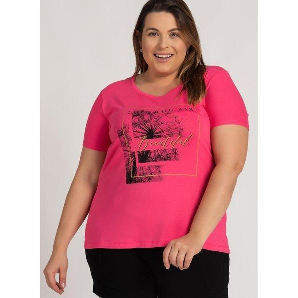 Blusa Feminina Plus Size Visco Estampada "Love The Air Beautiful" - Serena