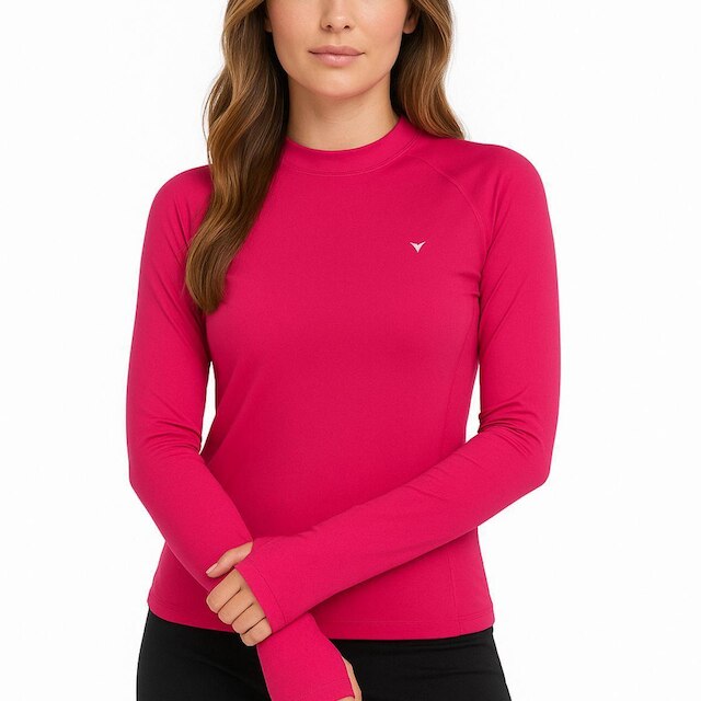 Blusa Feminina Proteção UV Manga Longa com Dedeira