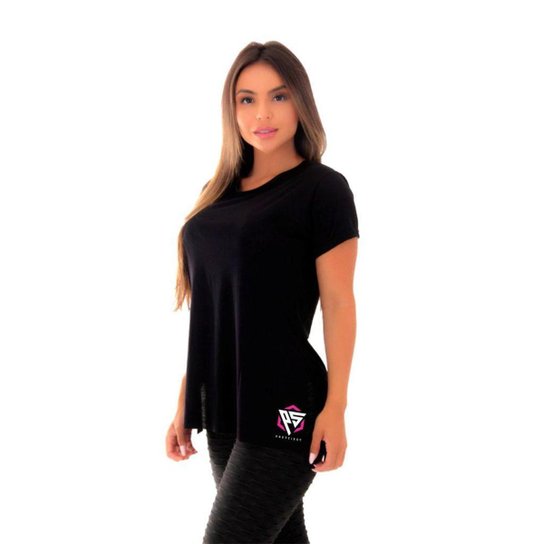 BLUSA FEMININA PS COMPRIDA TAPA BUMBUM ACADEMIA - Preto Menor preço em BLUSA FEMININA PS COMPRIDA TAPA BUMBUM ACADEMIA - Preto