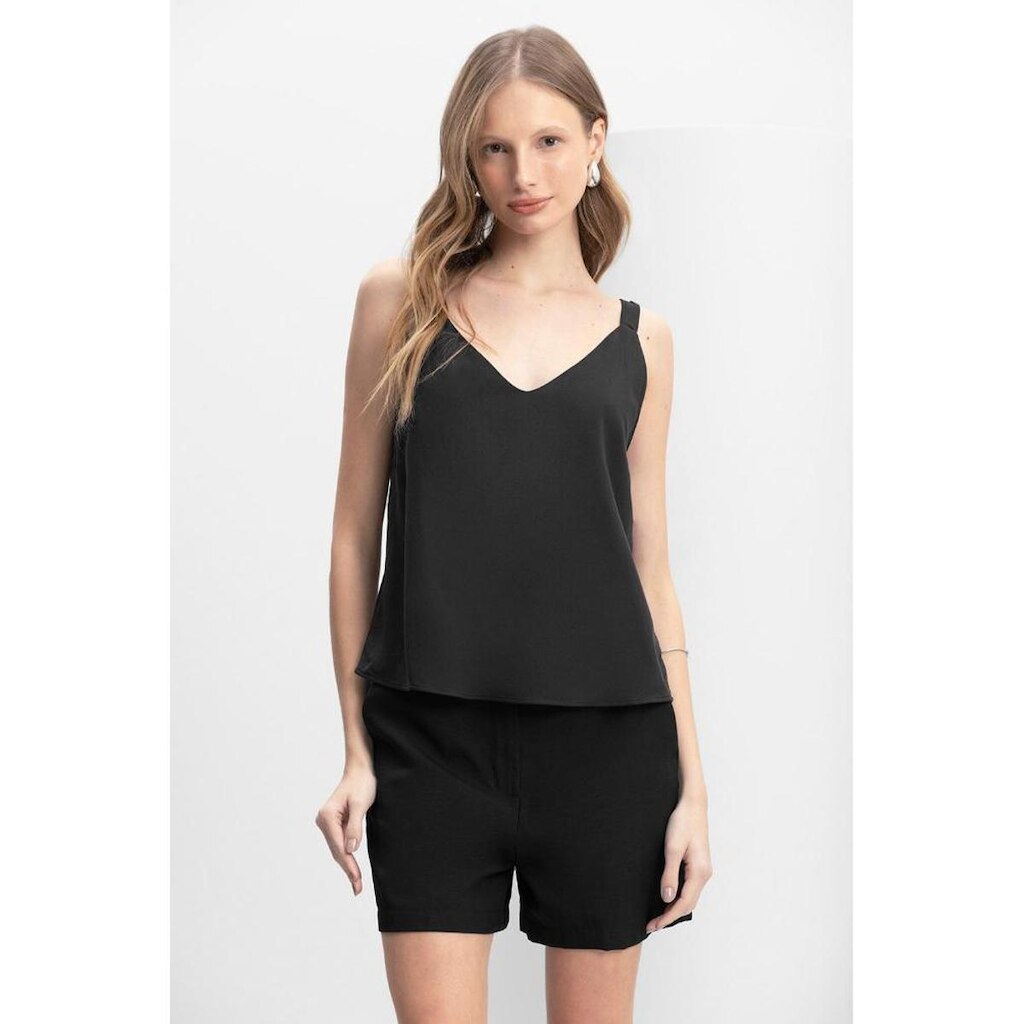 Blusa Feminina Regata Creponada Essendi