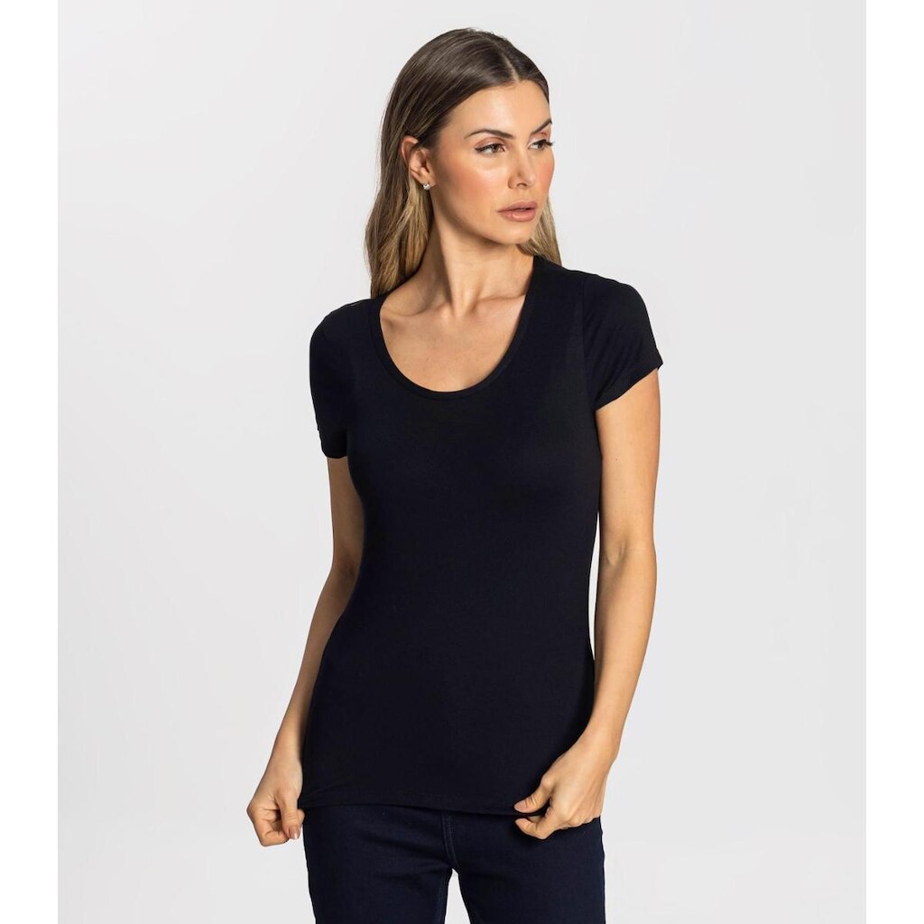 Blusa Feminina Viscotorcion Básica Rovitex