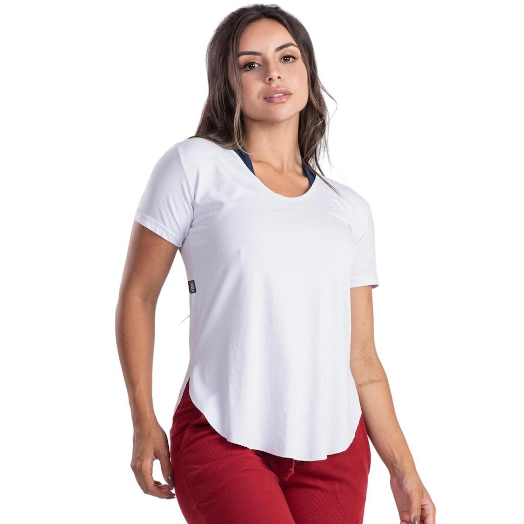 Blusa Fitness Long Line Com Silk Nas Costas - Karina