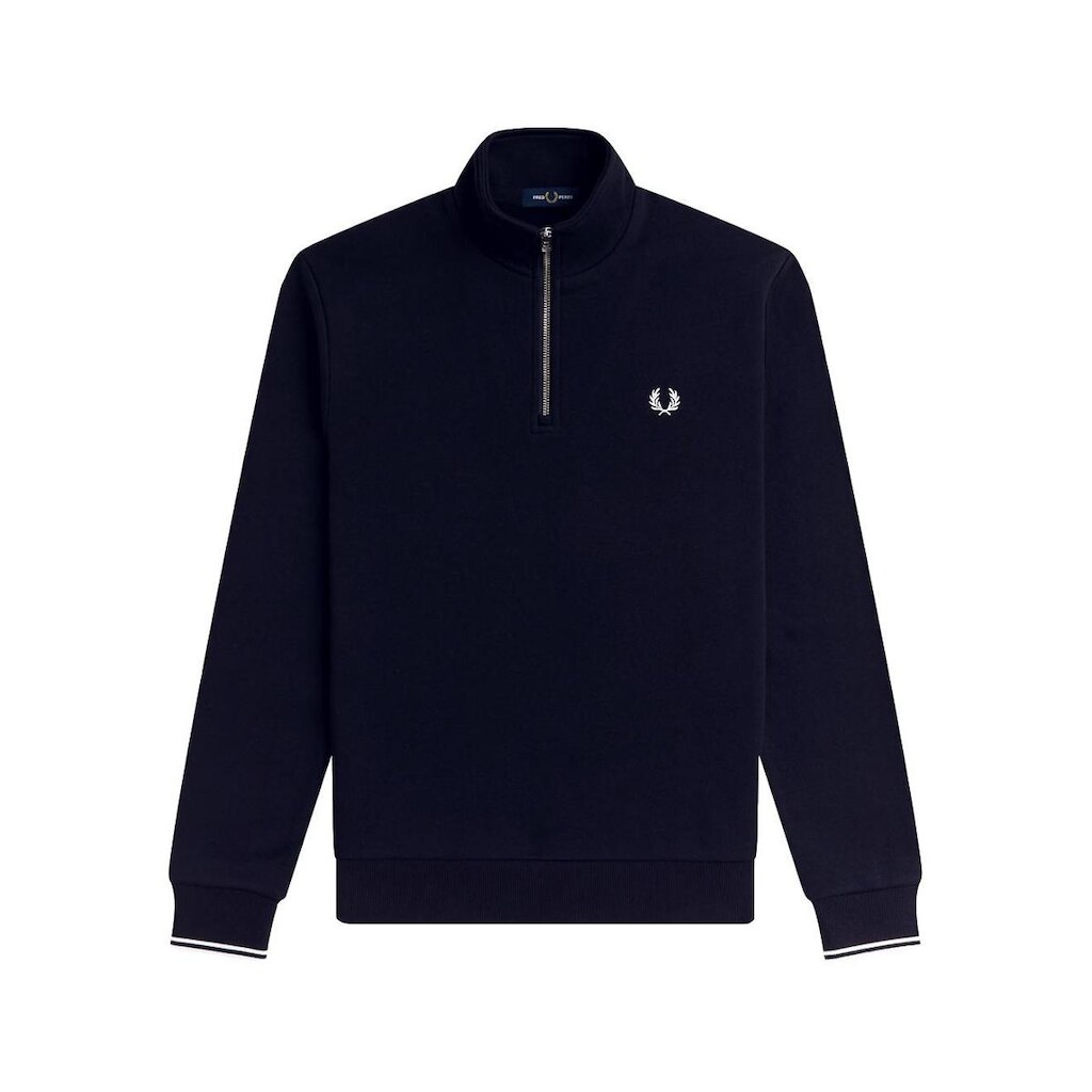 Blusa Fred Perry Moletom Masculina Regular Half Zip Azul Marinho