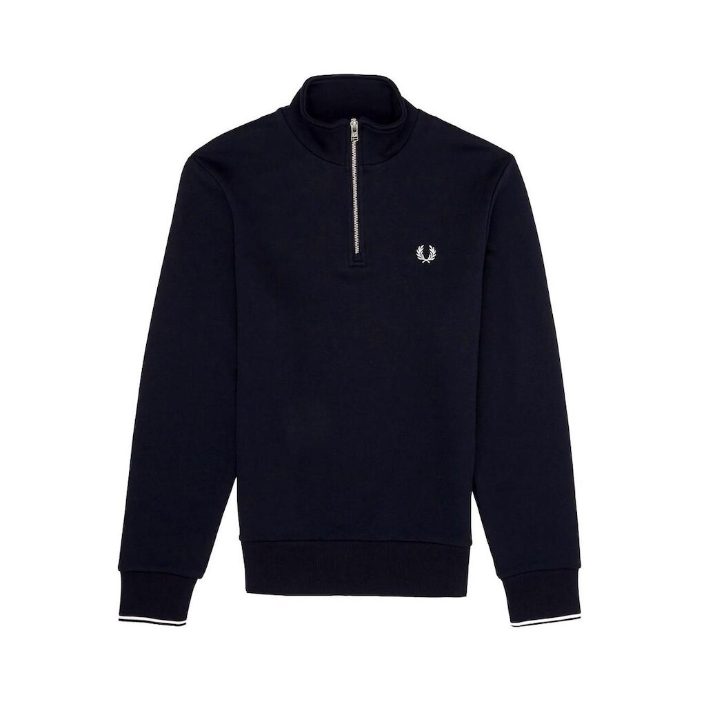 Blusa Fred Perry Moletom Masculina Regular Half Zip Preta