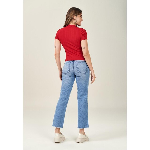 BLUSA GOLA ALTA FEMININA DOCE TRAMA REF:104343